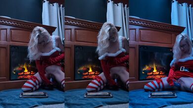 Riding Dildo In Santa Costume Clip Pt 1