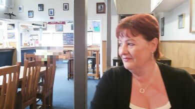 Trashy MILF shows all at a local bar. Could be caught at any time