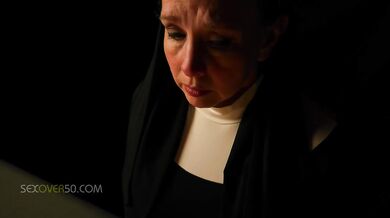 A Sexy MILF Nun is Seduced by Her Priest While She Prays and Worships At The Alter Of His Cock.