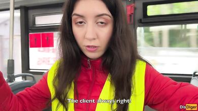 Caught Bus Conductor Cheating Passengers and Fucked Him Cum in Pussy