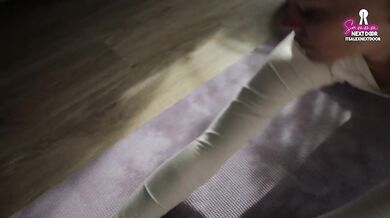 Yoga Babe gets Dicked down with Her Pants Half Way down
