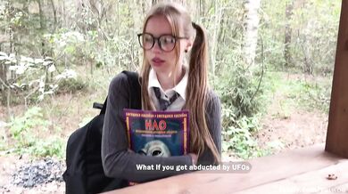 Naive Schoolgirl Alien Hunter Really Wanted Hot Cum on Her Face