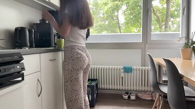 Roommate Fucks Me Hard in the Kitchen!