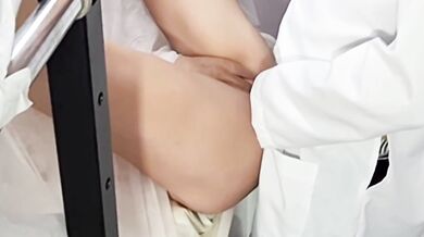 Naughty woman lets gynecologist play with her vagina!