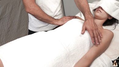 pervert masseur can't control himself!