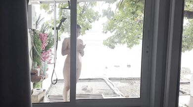 I take a shower outside and I end up with a penis in my mouth