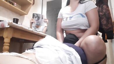 While my girlfriend is reading a book, roommate licks my and I - IkaSmokS