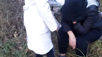 Sex with the doctor in a public place with Russian conversations - lesbian_illusion