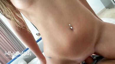 I Vibrate My Pussy in front of My GF & Ride Her Strap On Like a Champ :P TEASE - JellyFilledGirls
