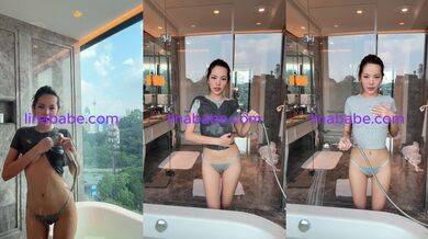 Twerking Asian Thai With Her Uncensored Twerking In Bathroom