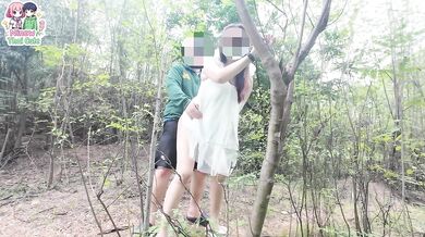 Thai girl gets her pussy licked in the forest before getting fucked. Outdoor thai