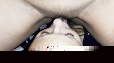 My mistress with unshaven on my face in a minute