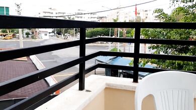 Cunnilingus on the balcony of a hotel in Turkey. Public sex