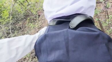 A horny Thai school girl gets fucked deep in the forest.