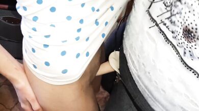 I fucked my girlfriend in the kitchen with a new strap-on vibro - lesbian_illusion