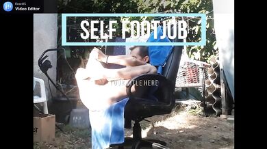thai girlrecording farang self-footjob