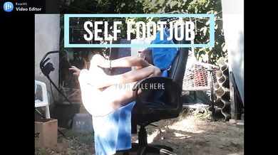 thai girlrecording farang self-footjob