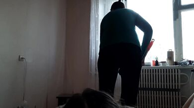 When the cleaners washed the floors, my girlfriend licked me, from the first person