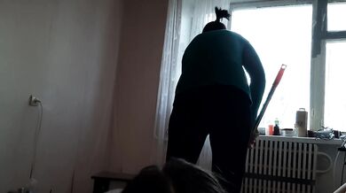 When the cleaners washed the floors, my girlfriend licked me, from the first person