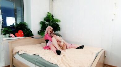 Backstage camera. Lesbian FemDom Fetish. Mistress plays with her sex toy Sofia Sey.