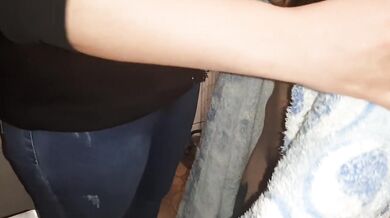Inserted fingers into her pussy with a new manicure and fucked like a bitch with Russian conversations