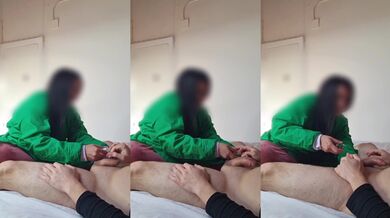 Mexican Beautician Works From Home With Naked And Satisfied Client
