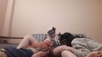 Mistress masturbates on foot fetish slaves. from masturbation and - IkaSmokS