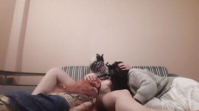 Mistress masturbates on foot fetish slaves. from masturbation and - IkaSmokS