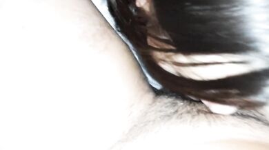 For the first time I filmed in the first person how my unshaven is licked