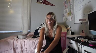 College Girl Gives in Easily and CHEATS on Her Long Distance BF!!