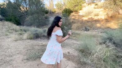 Spraying milk, sucking dick and getting my dirty MILF ass creampied in an old mine shaft.