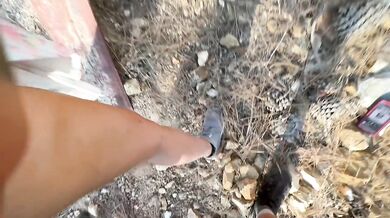Spraying milk, sucking dick and getting my dirty MILF ass creampied in an old mine shaft.