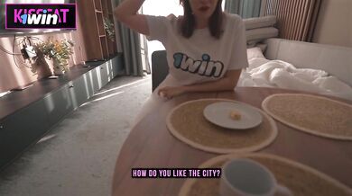 Step mom share hotel with step son at weekend! Get accidental creampie and asked for cum on face