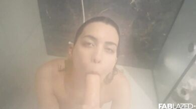 "We can't waste time..." - A Quickie in the Shower
