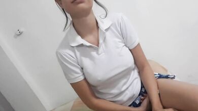Big titted student does it with her teacher