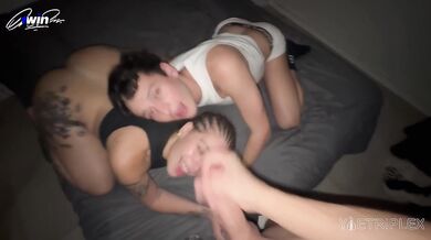 SHARING A BIG DICK WITH MY STEP COUSIN DIMITRYSIMONIT - BLOWJOB DUO UNTIL CUM