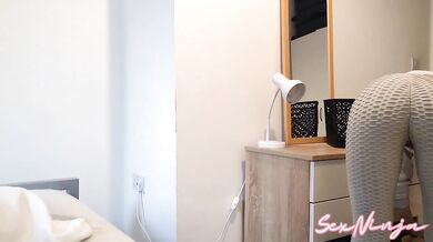 Step-Mom Caught me Jerking off to Her while doing Chores