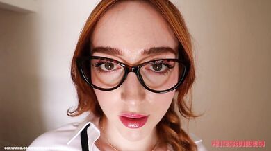 Bitchy CoWorker to Submissive Slut - POV sex curvy redhead