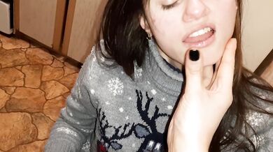 Passionate sex in the kitchen from the first person