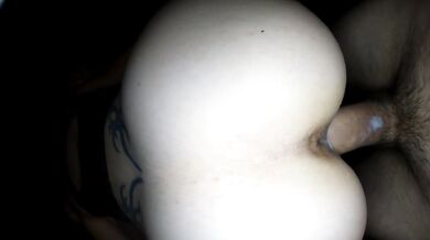 Doggy bareback with big-ass girl; he cums in her mouth and she swallows it all