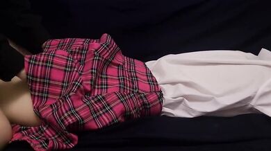 RELAXING MASSAGE FOR THE FIRM ASS OF A JAPANESE SCHOOLGIRL