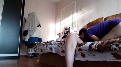 When my stepsister was reading a book, I would lick her pussy