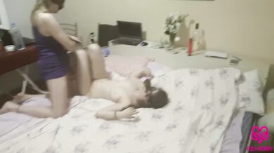 Shooting how two of my wives bring each other to orgasm
