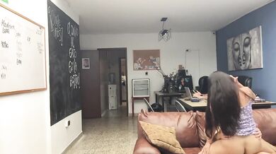 horny friends have sex in my office.