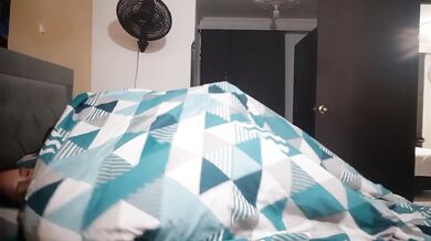 I masturbate next to my stepbrother's bed, he wakes up and fucks my pussy