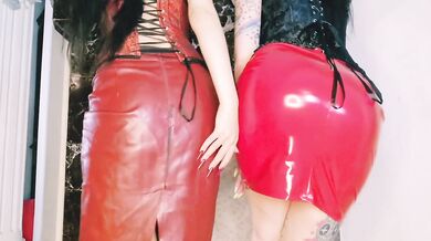 Femdom ass worship. Worship these two juicy asses in sexy skirts.