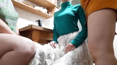 Our horny neighbor licked our pussies with dirty talk - IkaSmokS