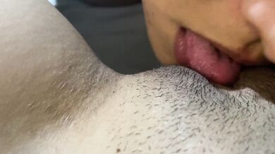 My stepsister likes my panties, she takes them off and licks my pussy