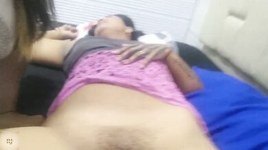 Next, I start sucking my stepsister's pussy and anus while she rests