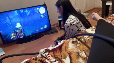 While my neighbor is playing the witcher game, I smoke and masturbate - Lesbian_illusion